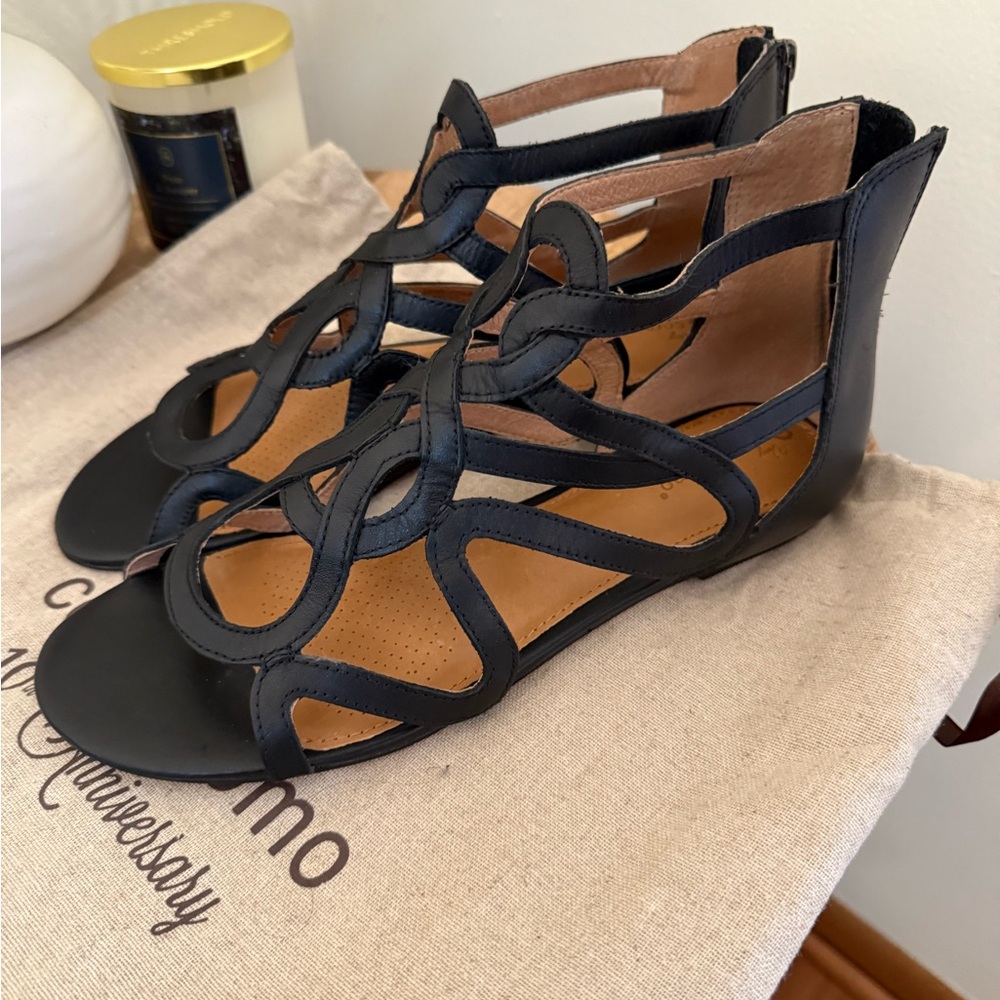 Corso Como Black Gladiator Sandals